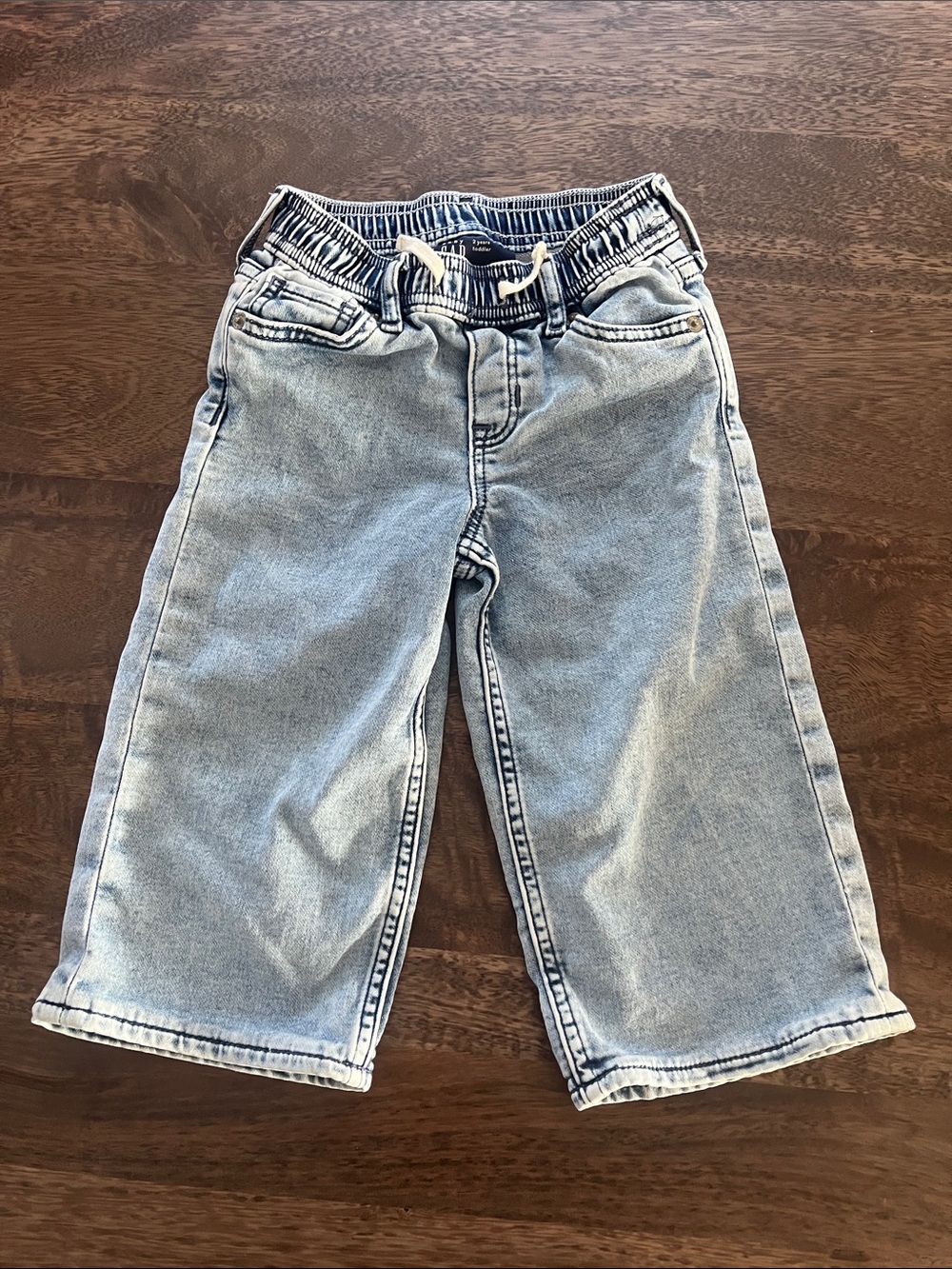 GAP Light Wash Drawstring Kids Jeans 2T